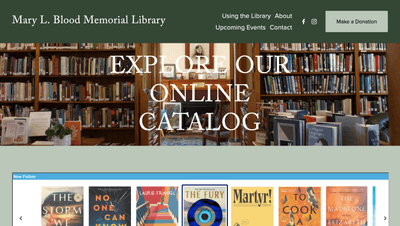 Web Design: Mary L. Blood Memorial Library